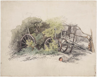 DD 030e
<br/>
Wagen tussen de struiken
<br/>
<em>Heijl, Marinus (1836-1931)</em>